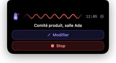 Pendant l'enregistrement